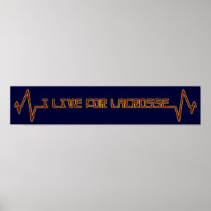 Jag bor för Lacrosse (rött) Poster