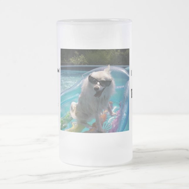 Jag bor för sommarmugg frostat ölglas (Center)