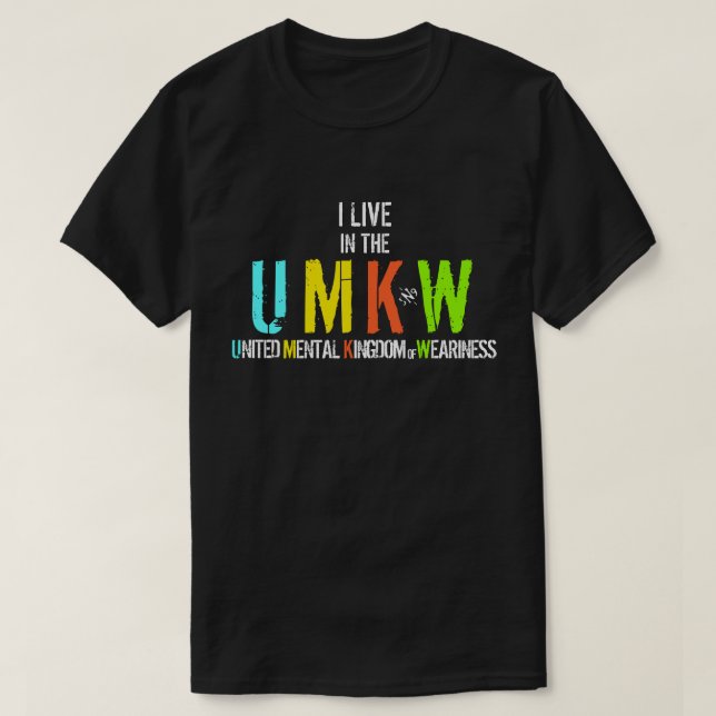 Jag bor i Förenade kungariket.. Tee Shirt (Design framsida)