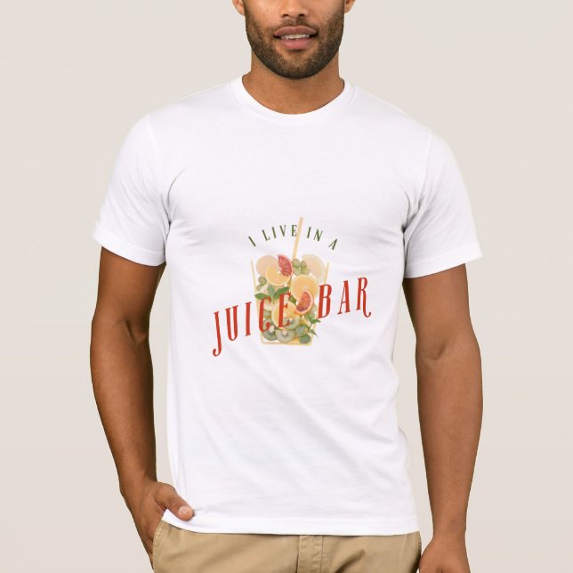 Jag bor i Juice Pub_White T Shirt (Framsida)