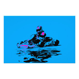 Jag bor i Kart - Gå Kart Racer Fototryck