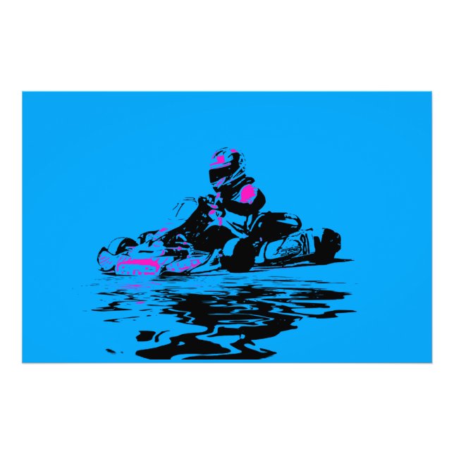 Jag bor i Kart - Gå Kart Racer Fototryck (Framsidan)