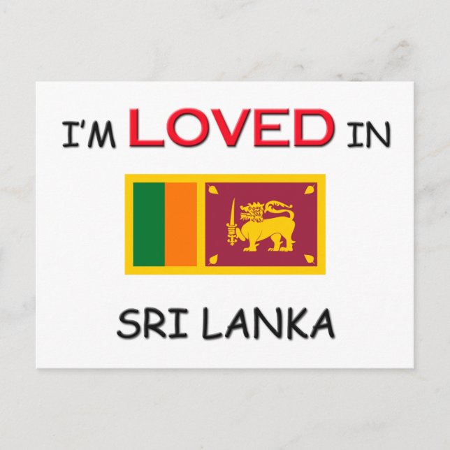 Jag bor i SRI LANKA Vykort (Framsida)