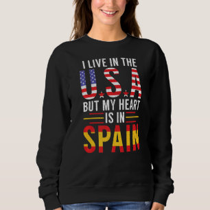 Jag bor i USA, men mitt hjärta finns i spanska T Shirt