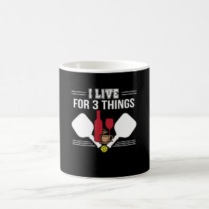Jag bor kaffevin Pickleball för 3 saker Kaffemugg