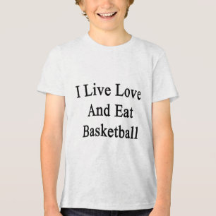 Jag bor Kärlek och Eat Basketball T Shirt