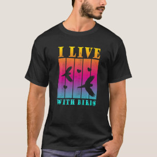 Jag bor med Birds Budgie Owner T Shirt
