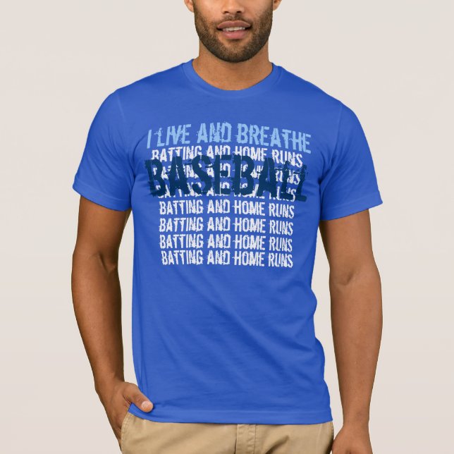 Jag bor och andas BASEBALL G200 T Shirt (Framsida)