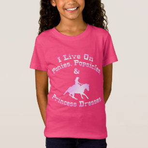 Jag bor på ponnyer, Popsicles & Princess Klä T Shirt