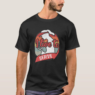 Jag bor på - Retro Funny Girls Vintage Tennis T Shirt