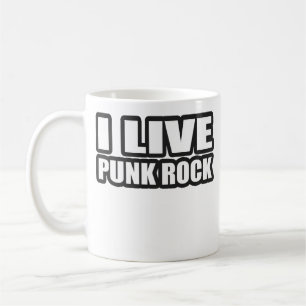 JAG BOR PUNK musik för punk för STENgrabbflickor Kaffemugg