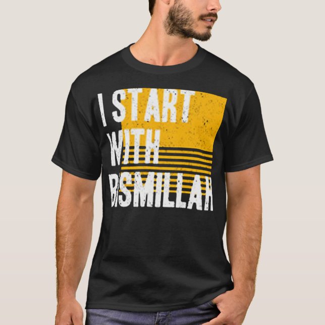 Jag börjar med bismillah t shirt (Framsida)