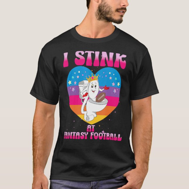 Jag börjar med Fantasy Football Toilet League Lose T Shirt (Framsida)