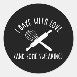 Jag börjar med Kärlek (och lite sötning) Runt Klistermärke