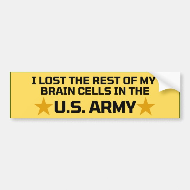 Jag Borttappadar resten av mina hjärnceller i USA: Bildekal (Framsidan)