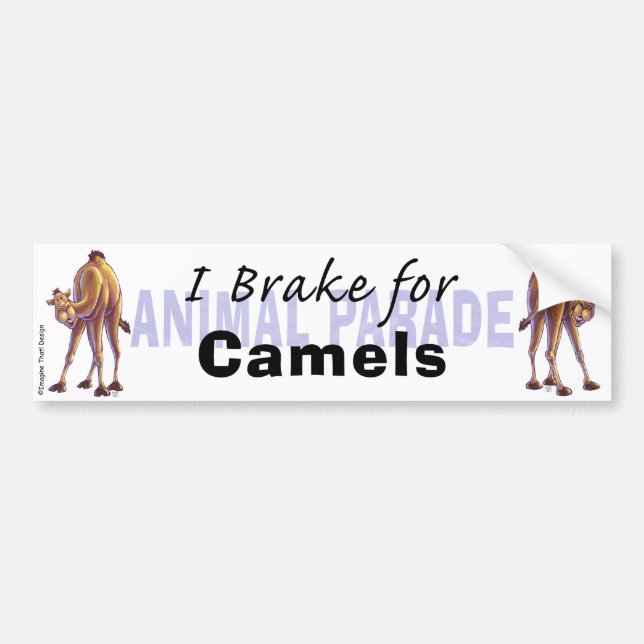 Jag Brake for Camels Bildekal (Framsidan)
