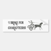Jag Brake for Charioteers Mycenaean Bumper Sticker