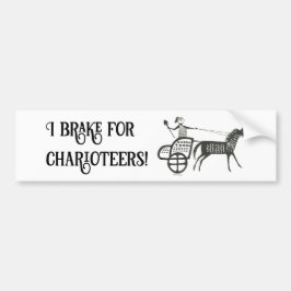 Jag Brake for Charioteers Mycenaean Bumper Sticker Bildekal