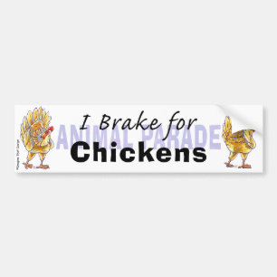 Jag Brake for Chickens Bildekal