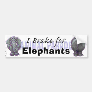 Jag Brake for Elephants Bildekal