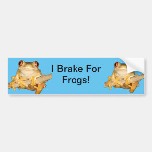 Jag Brake for Frogs! Bildekal