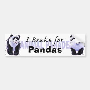 Jag Brake för Pandas Bumper Sticker Bildekal