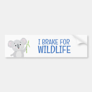 Jag Brake for Wildlife Grått Koala Bear Australia Bildekal