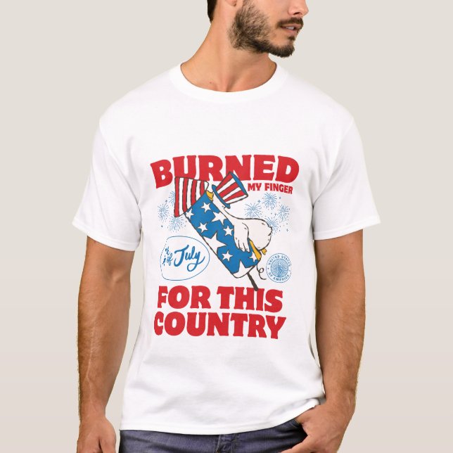 Jag brände min finger för land t shirt (Framsida)