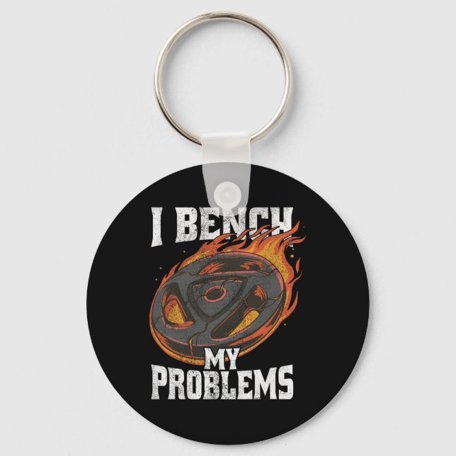 Jag bränner mina problem Gym Outfit Weightlift Wor Nyckelring (Framsida)