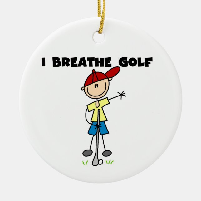 Jag Breathe Golf Julgransprydnad Keramik (Framsidan)