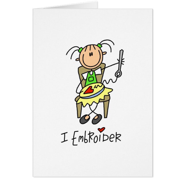 Jag broderar hälsningskort (Framsidan)