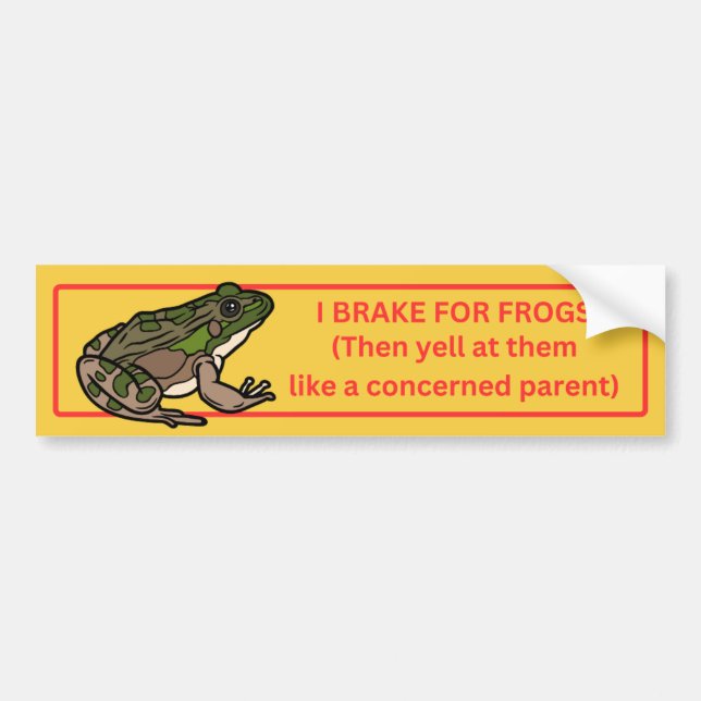 Jag Broke for Frogs Bildekal (Framsidan)