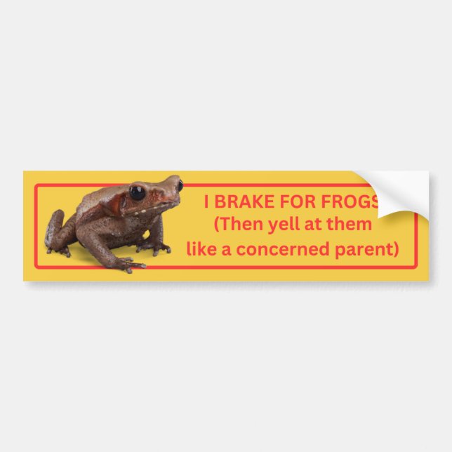 Jag Broke for Frogs Bildekal (Framsidan)