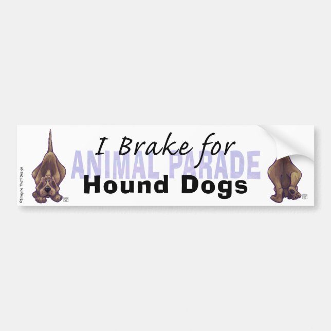 Jag Broke for Hound Hundar Bildekal (Framsidan)