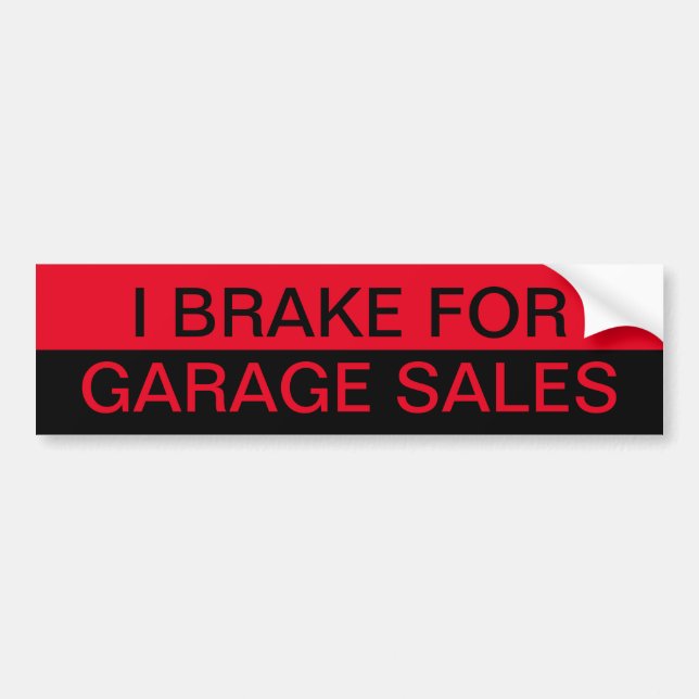 Jag Broks for Garage Sales Bumper Sticker Bildekal (Framsidan)