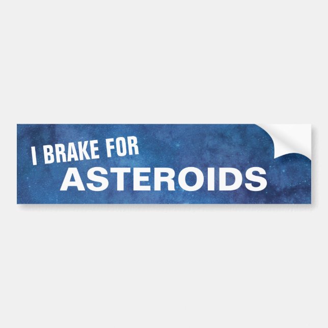 Jag bromsar för Asteroids Bildekal (Framsidan)