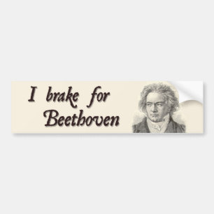 Jag bromsar för Beethoven Bildekal