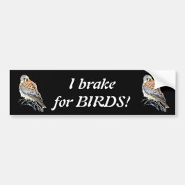 Jag bromsar för Birds Kestrel eller Falcon Waterco Bildekal
