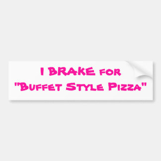 JAG BROMSAR för "bufféstilPizza ", Bildekal