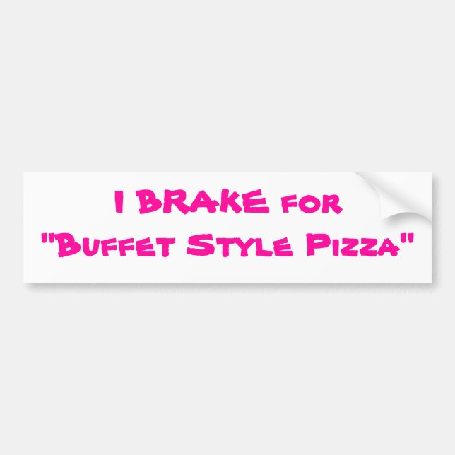 JAG BROMSAR för "bufféstilPizza ", Bildekal (Framsidan)