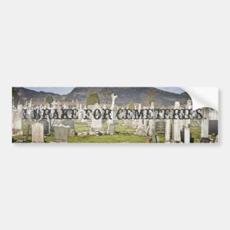 Jag bromsar för cemeteries. bildekal