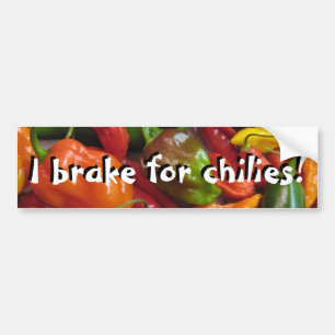 Jag bromsar för Chilies! Bildekal