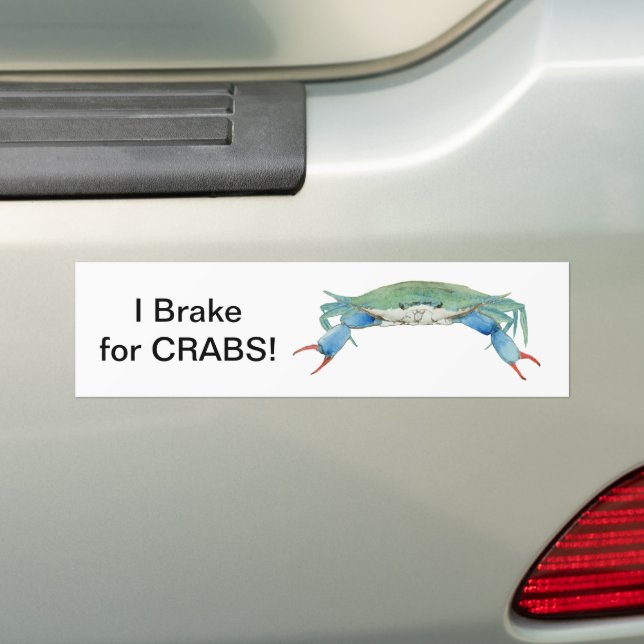 Jag bromsar för CRABS! Bildekal (På Bil)