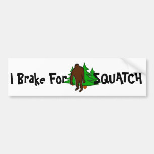 Jag bromsar för den Squatch bildekalet Bildekal
