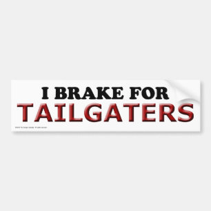 Jag bromsar för den Tailgaters bildekalet Bildekal
