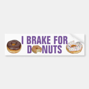 Jag bromsar för Donuts. Bildekal
