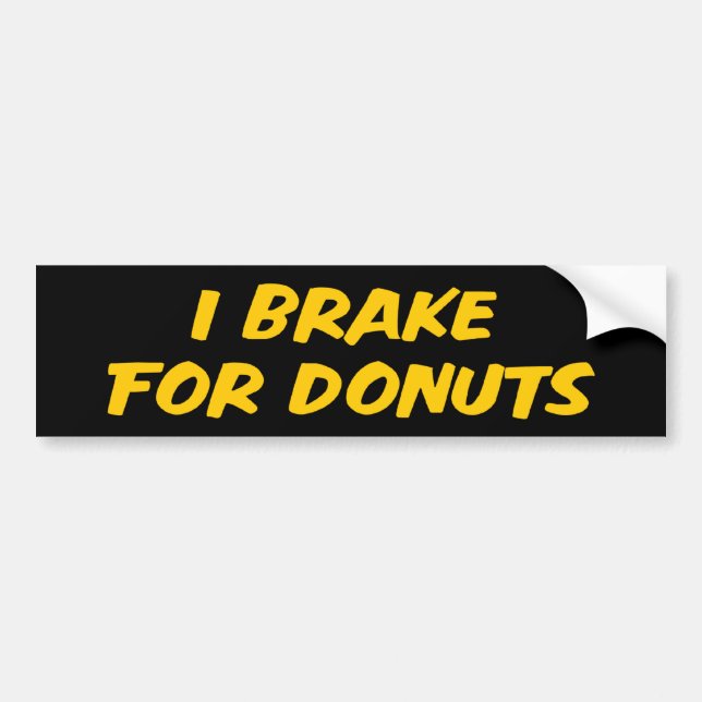 Jag bromsar för Donuts Bumperdekal Bildekal (Framsidan)
