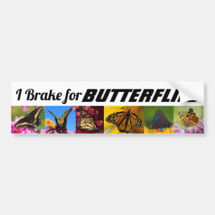 Jag bromsar för fjärilar bildekal