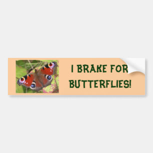 JAG BROMSAR FÖR FJÄRILSbildekal Bildekal