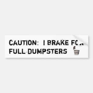 Jag bromsar för full dumpstersbildekal bildekal